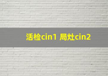 活检cin1 局灶cin2